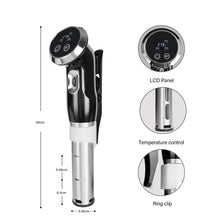 Load image into Gallery viewer, Vacuum Slow Sous Vide Food Cooker 1500W Powerful Immersion Circulator - LCD Digital Timer Display Stainless Steel