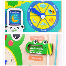 Load image into Gallery viewer, Baby Weather Season Calendar Clock