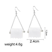 Load image into Gallery viewer, Roll Paper Dangle Drop Earrings
