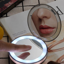 Load image into Gallery viewer, LED Lighted Vanity Travel Makeup Mirror

