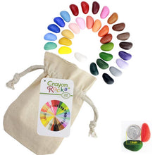 Load image into Gallery viewer, Crayon Rocks - 32 Colors in a Muslin Bag
