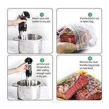 Load image into Gallery viewer, Vacuum Slow Sous Vide Food Cooker 1500W Powerful Immersion Circulator - LCD Digital Timer Display Stainless Steel
