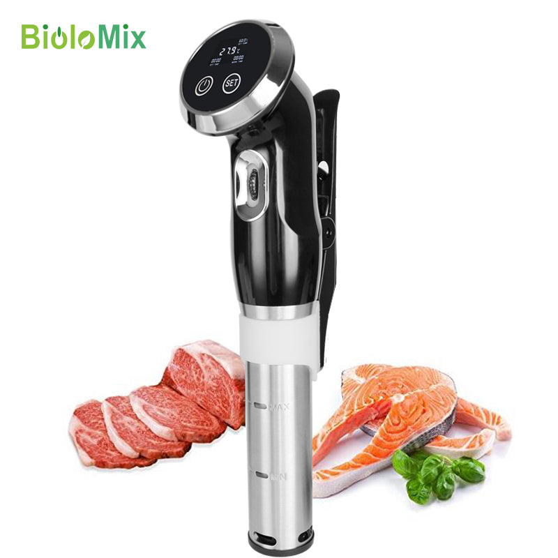 Vacuum Slow Sous Vide Food Cooker 1500W Powerful Immersion Circulator - LCD Digital Timer Display Stainless Steel