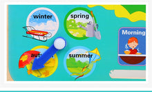 Load image into Gallery viewer, Baby Weather Season Calendar Clock
