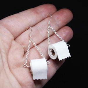 Roll Paper Dangle Drop Earrings