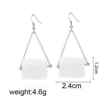 Load image into Gallery viewer, Roll Paper Dangle Drop Earrings
